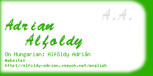 adrian alfoldy business card