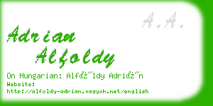 adrian alfoldy business card